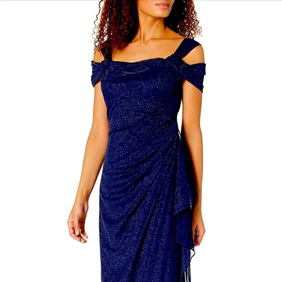 Alex Evenings | Dresses | Alex Evenings Womens Long Cold Shoulder Dress |  Poshmark